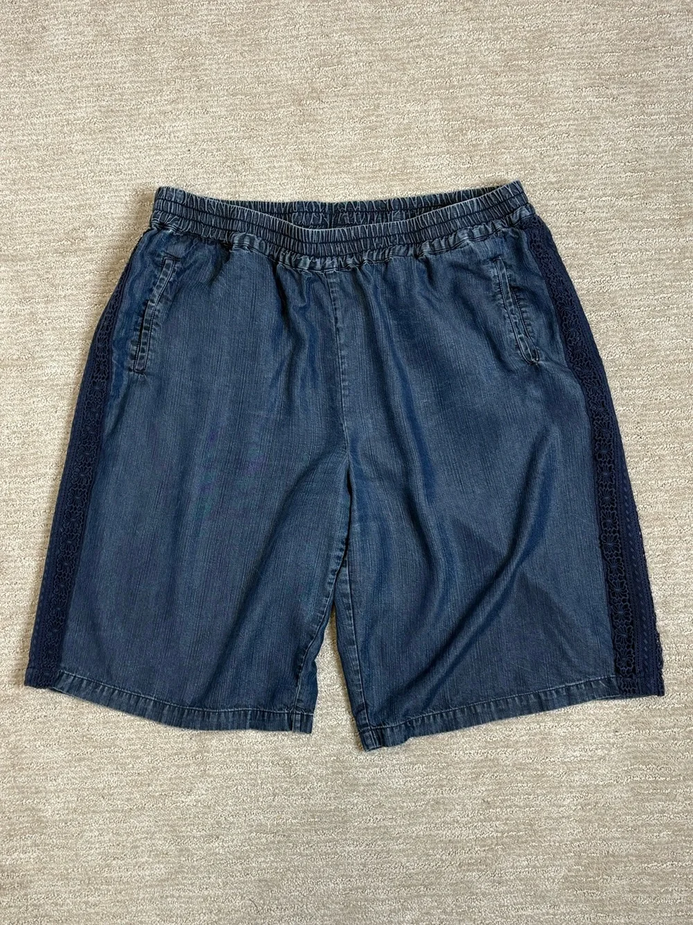 Sahalie Lyocell Denim Crochet Lace Trim 11